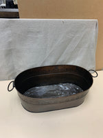 BRONZY OVAL METAL BUCKET