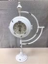 WHITE DISTRESSED LOOK CLOCK