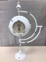 WHITE DISTRESSED LOOK CLOCK