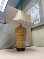 VINTAGE RATTAN BASE LAMP