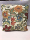 WHITE/FLORAL PATTERN PILLOW