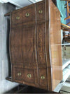 3 DRAWER CARVED WOOD DRESSER