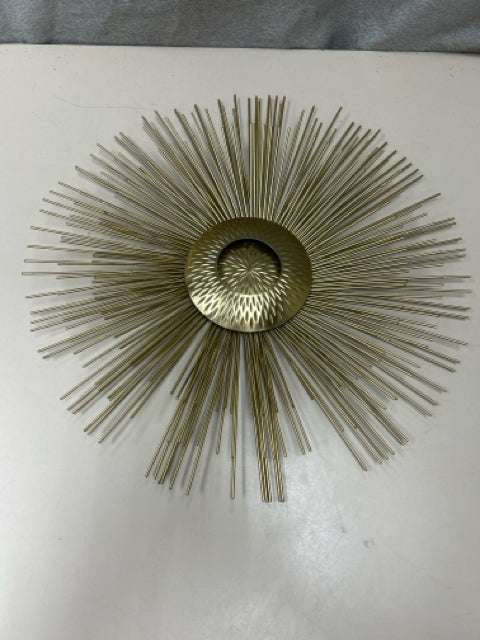 LARGE GOLD STARBURST METAL WALL DECOR