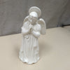 WHITE CERAMIC ANGEL STATUE