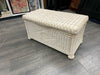 WHITE WICKER TRUNK