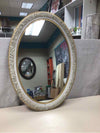 WHITE GOLD ORNATE FRAME MIRROR