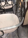 2 SILVER/BEIGE SWIVEL BARSTOOLS