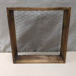 WOOD CHICKEN WIRE HANGING