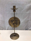 GOLD METAL SUN CANDLE STAND