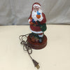 HAND PAINTED GLASS SANTA LAMP