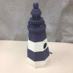 BLUE/WHITE LIGHTHOUSE BIRDHOUSE