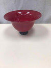 RED BOWL W/SMALL BLACK BASE