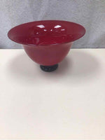 RED BOWL W/SMALL BLACK BASE