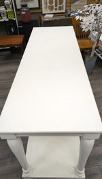 OVERSIZED WHITE WOOD CONSOLE