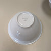4 WHITE RIDGED DINNER BOWLS