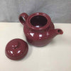 BURGUNDY CERAMIC TEAPOT