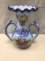 2-HANDLE FLORAL VASE