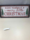 "MERRY LITTLE CHRISTMAS" WOOD SIGN