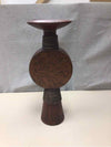 SMALL SIZED BROWN CANDLE HOLDER