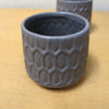 2 SHORT GREY SM VASES