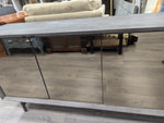 GLASS FRONT GRAY "LUKE" SIDEBOARD