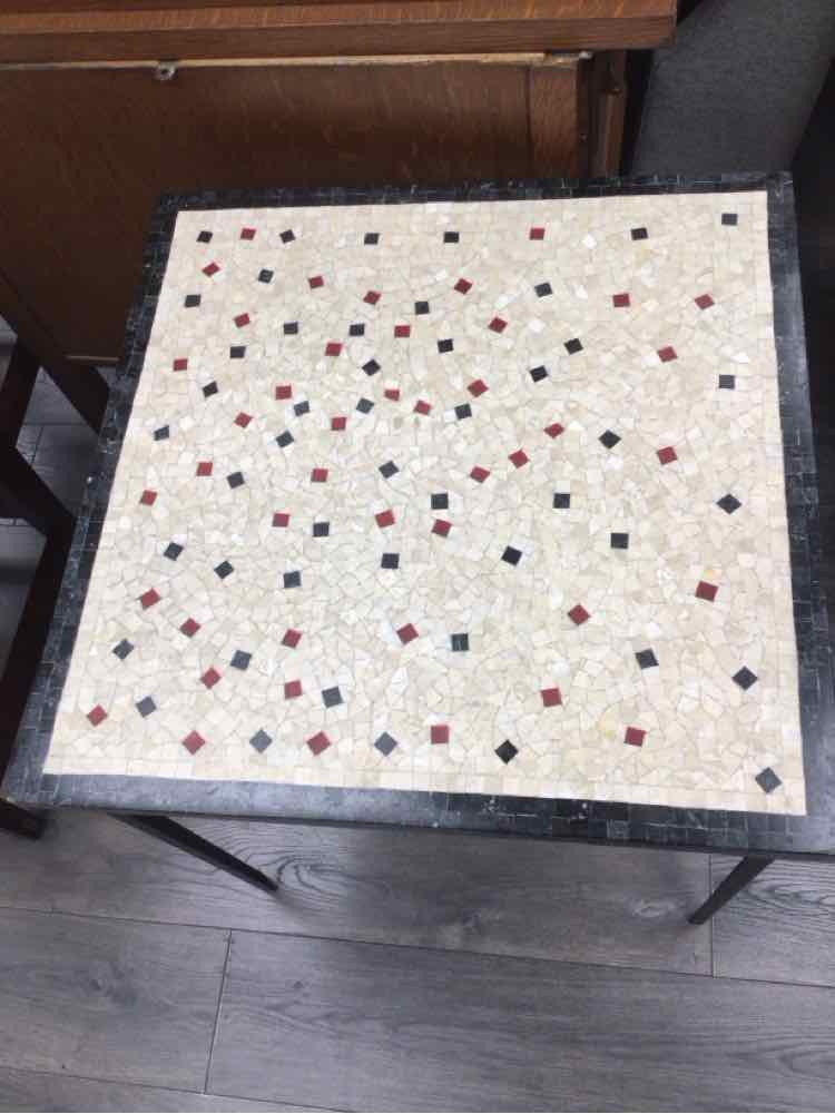 VINTAGE MOSAIC-TILED END TABLE
