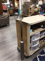 SKINNY RIVETED VASE W/FILLER