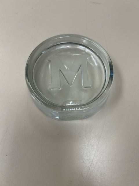 GLASS M PAPERWEIGHT