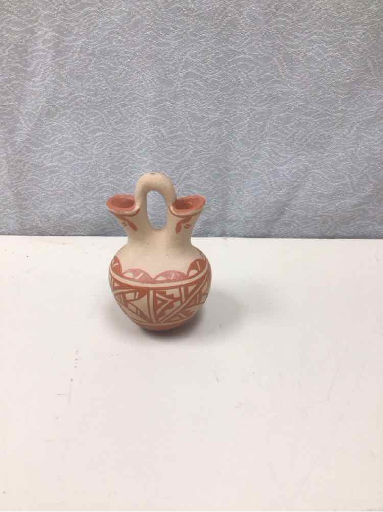 MINI LIGHT BROWN PAINTED POT
