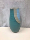 GREEN/BLUE/GRAY TALL VASE