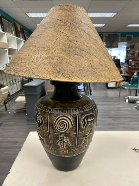 BROWN SOUTHWEST STYLE LAMP