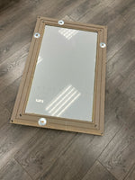 TAUPE WOOD MIRROR