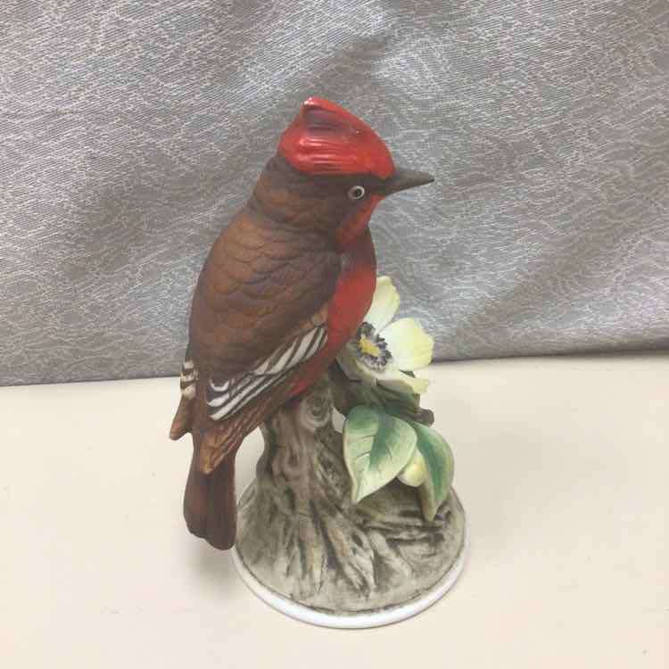 RED CARDINAL CERAMIC BIRD FIGURE