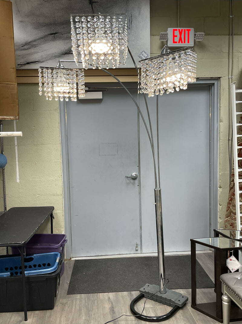 SILVER JEWEL 3 BULB FLOOR LAMP
