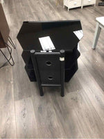 MEDIA BLACK GLASS 3 TIER STAND