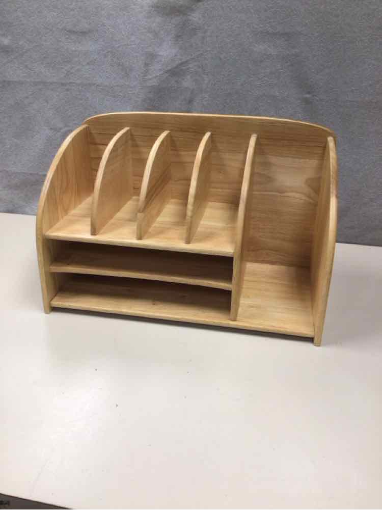 LIGHT BROWN DESK ORGANIZER