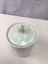 VINTAGE JAM JAR W/LEAF PATTERN