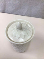 VINTAGE JAM JAR W/LEAF PATTERN