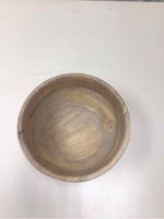 WHITE STRIPE WOOD BOWL