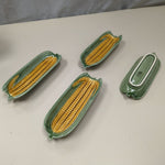 4 "CORN ON THE COB" PLATES