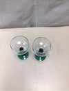 2 CACTUS WINE GLASSES