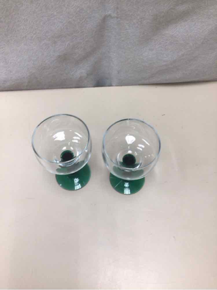 2 CACTUS WINE GLASSES
