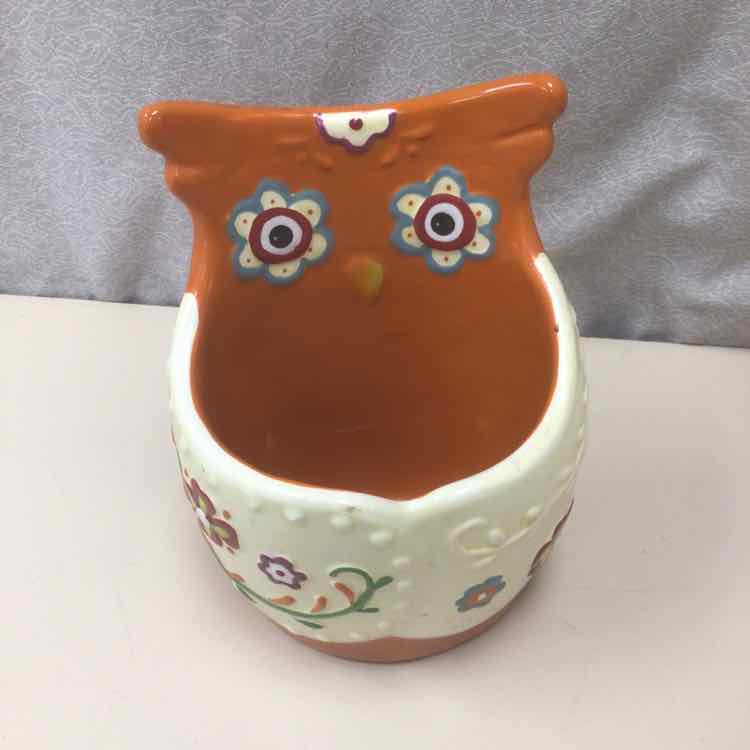 OWL CERAMIC UTENSIL JAR