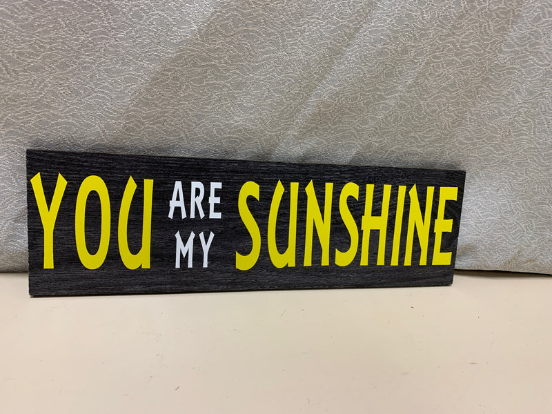 GRAY YELLOW "SUNSHINE" HANGING SIGN