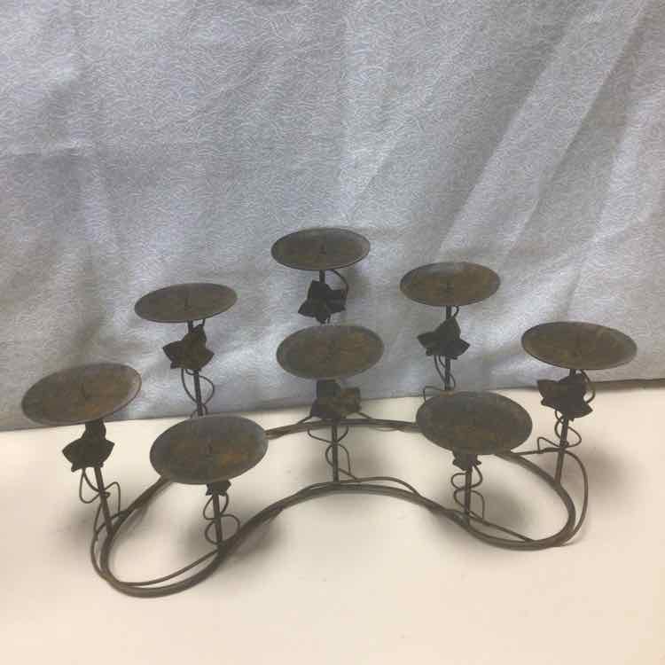 BROWN METAL CANDLEABRA