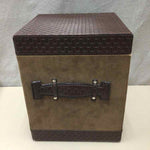 SMALL CORDUROY/LEATHER BOX