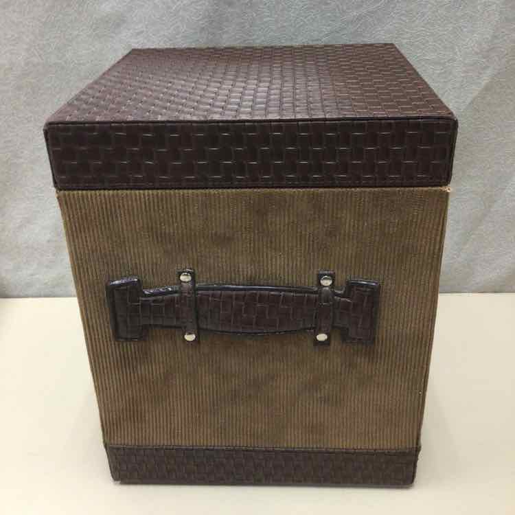 SMALL CORDUROY/LEATHER BOX