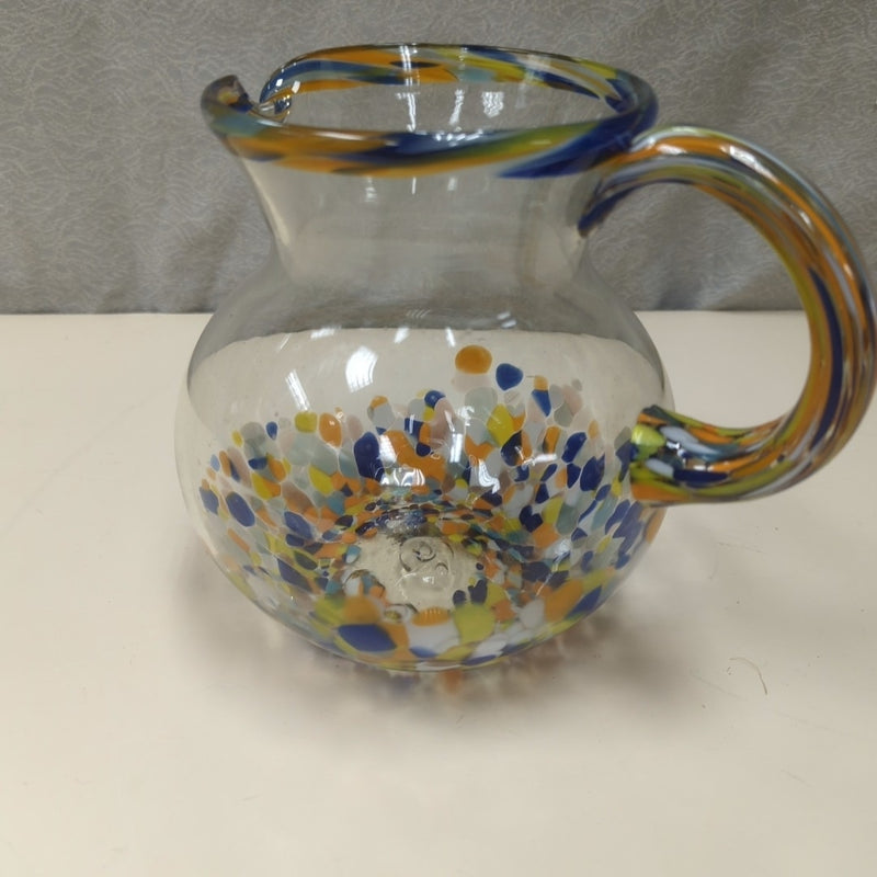 COLORFUL GLASS PITCHER