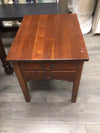 BROWN WOOD END TABLE