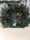 PLAID RIBBON GREEN BULB WREATH